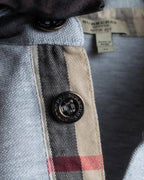 "BURBERRY" Knight logo engraved metal button polo shirt