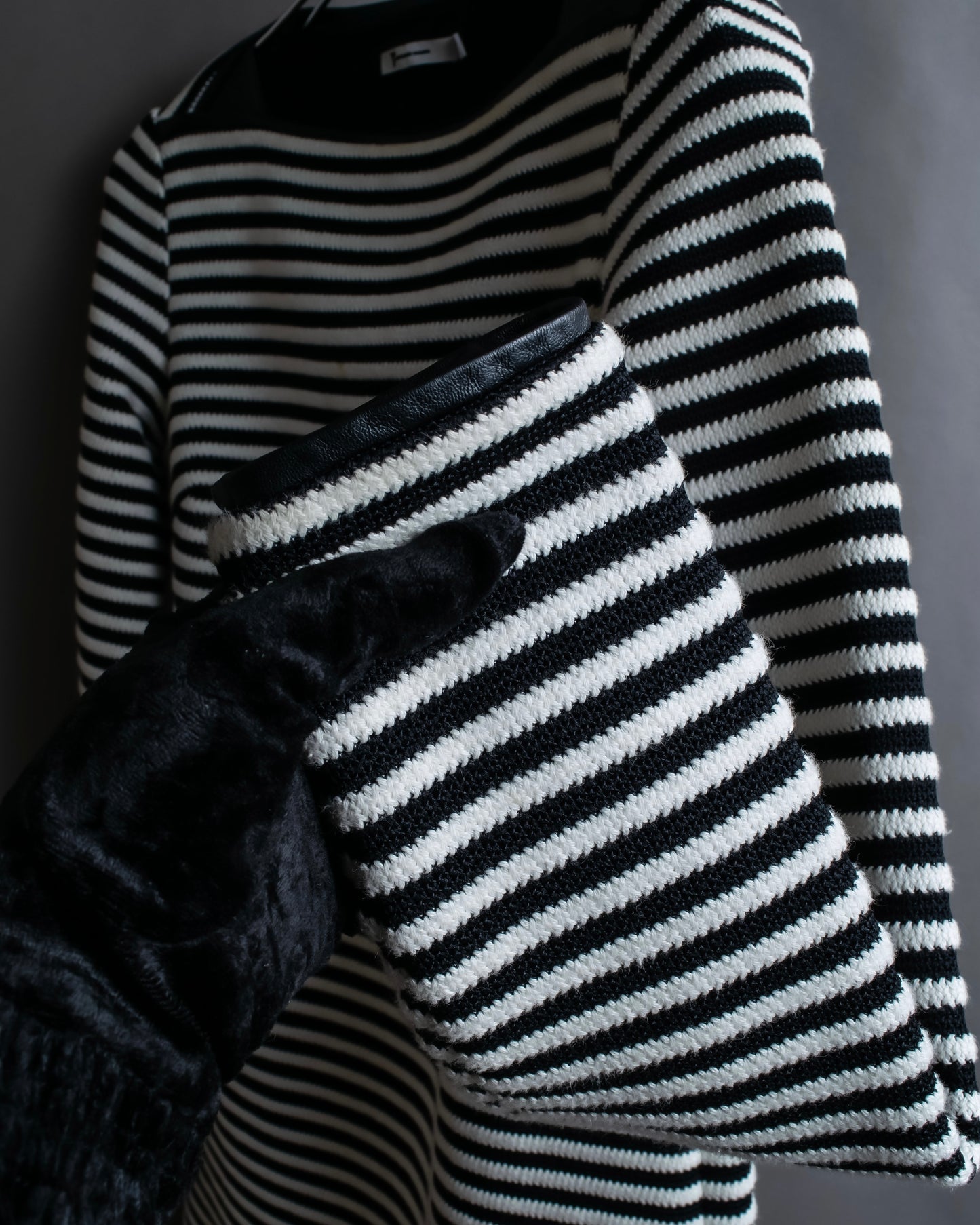 "T by Alexander Wang" Uniform striped ribbed knit pullover