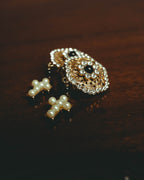 –SPECIAL– "VALENTINO" 80's-90's Ornate clip-on drop earrings