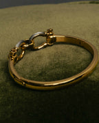 "CHARRIOL" 90's-00's Vintage PVD gold and steel cable link bangle