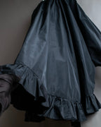 "PATOU" Ribbon shirring design poncho dress