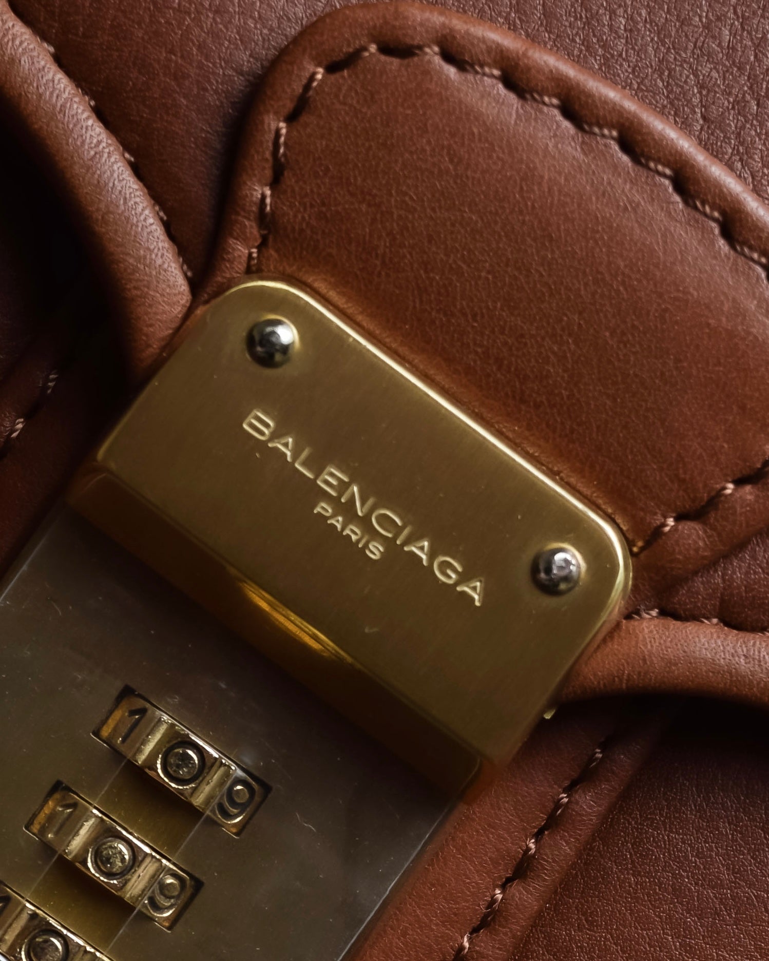 "BALENCIAGA" Water repellent flap square leather bag