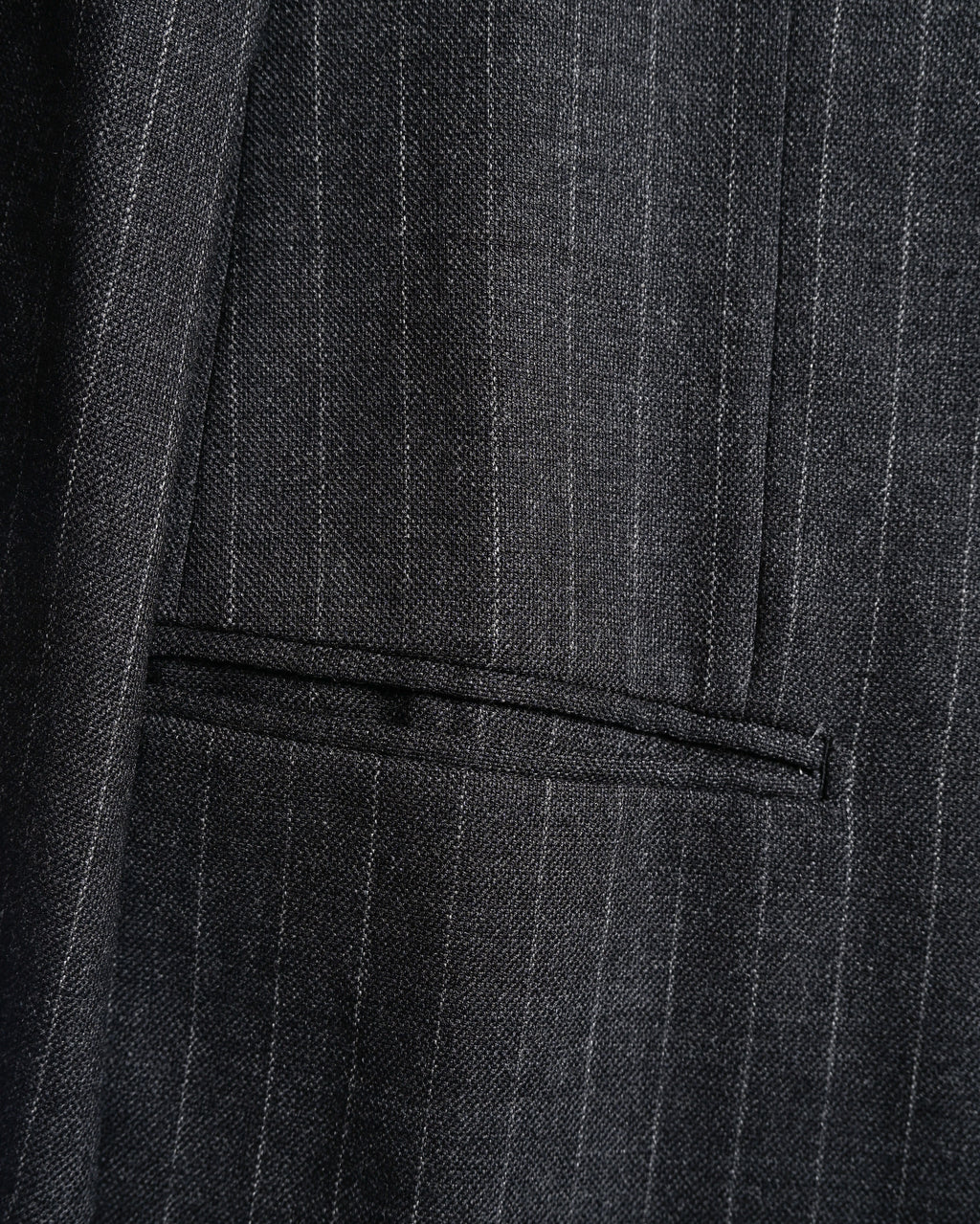 GIORGIO ARMANI/ Oversized Stripe Single Breasted 3B Tailored Jacket Gray