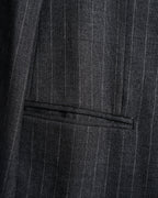 GIORGIO ARMANI/ Oversized Stripe Single Breasted 3B Tailored Jacket Gray