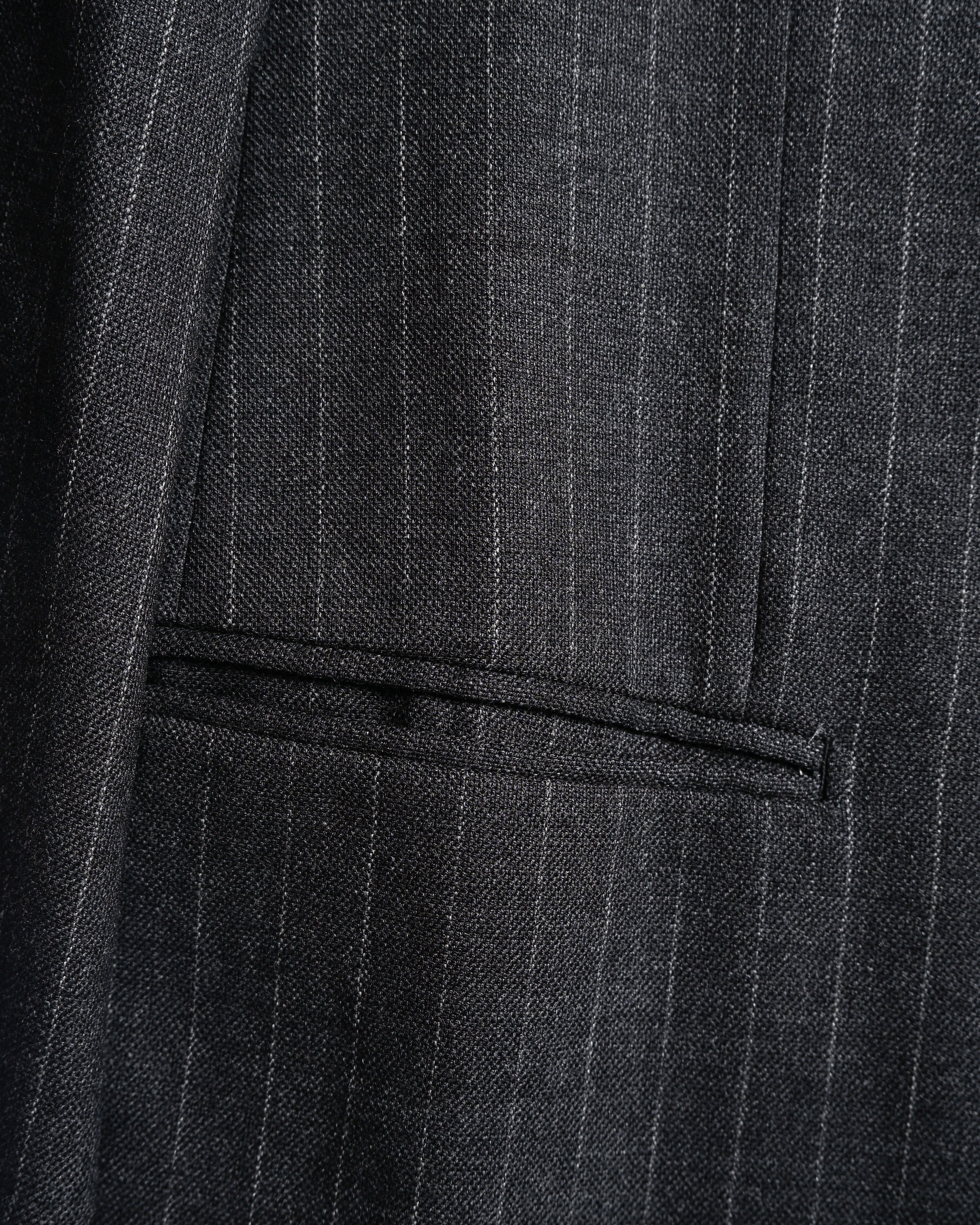 GIORGIO ARMANI/ Oversized Stripe Single Breasted 3B Tailored Jacket Gray