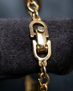 "DIOR" Oval chain rhinestone studded bracelet