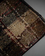 "BURBERRY" Combination leather design check pattern one-shoulder bag