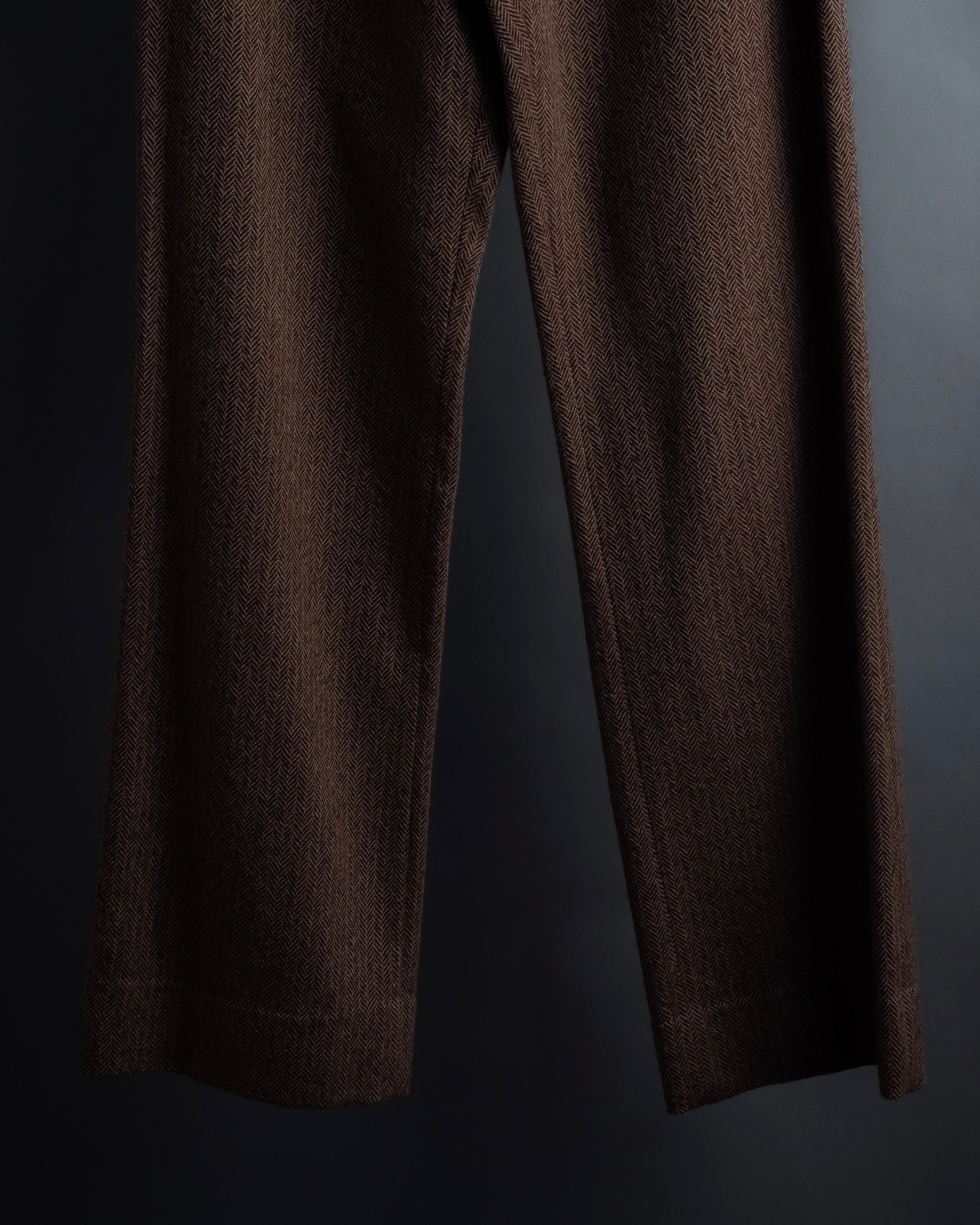 "FENDI" Velvet switching design herringbone set up