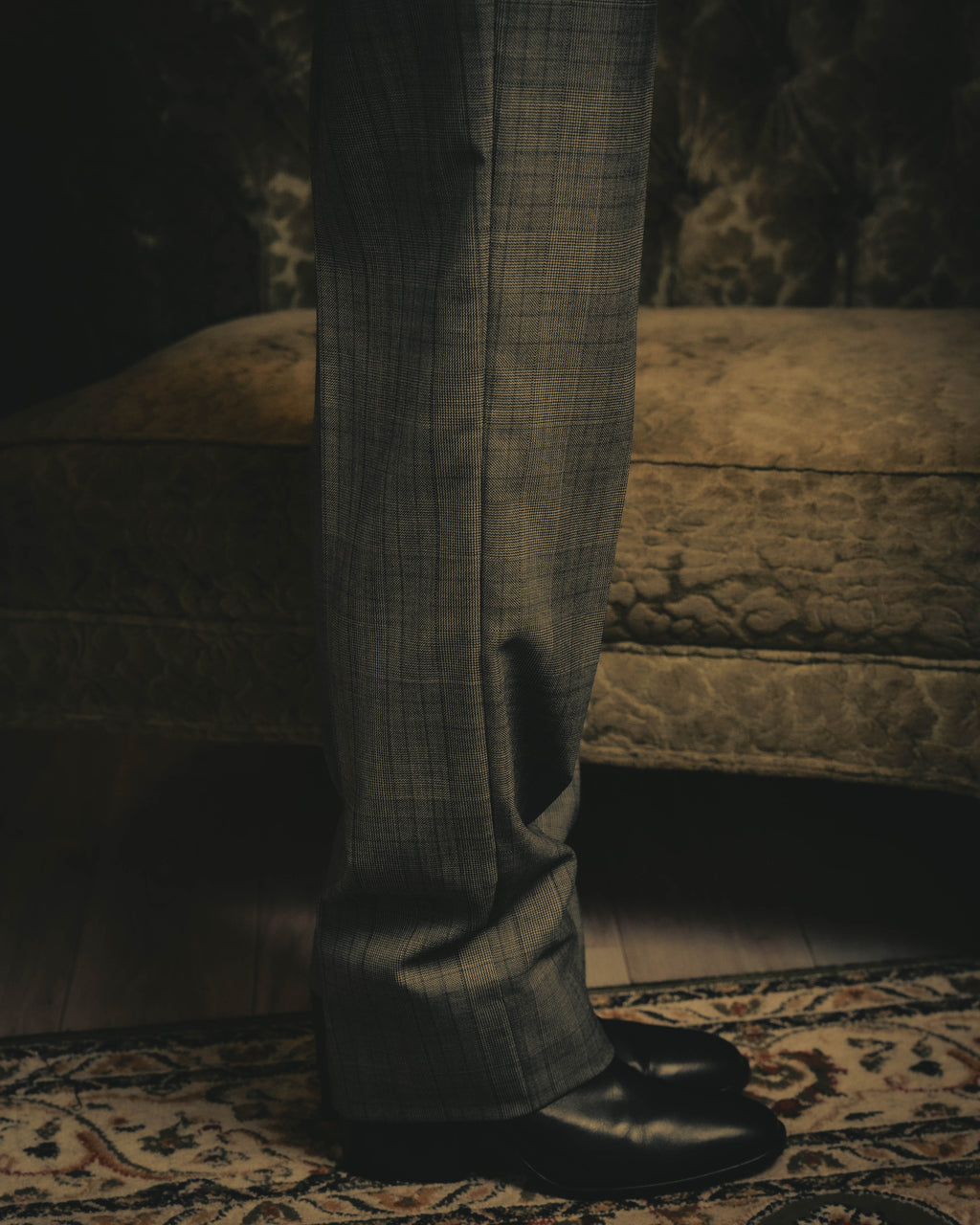 -SPECIAL- “GUCCI” 2019-2021 Glen check double-breasted wool suit