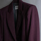 "GIANFRANCO FERRE" Striped peak lapel 1 button tailored jacket