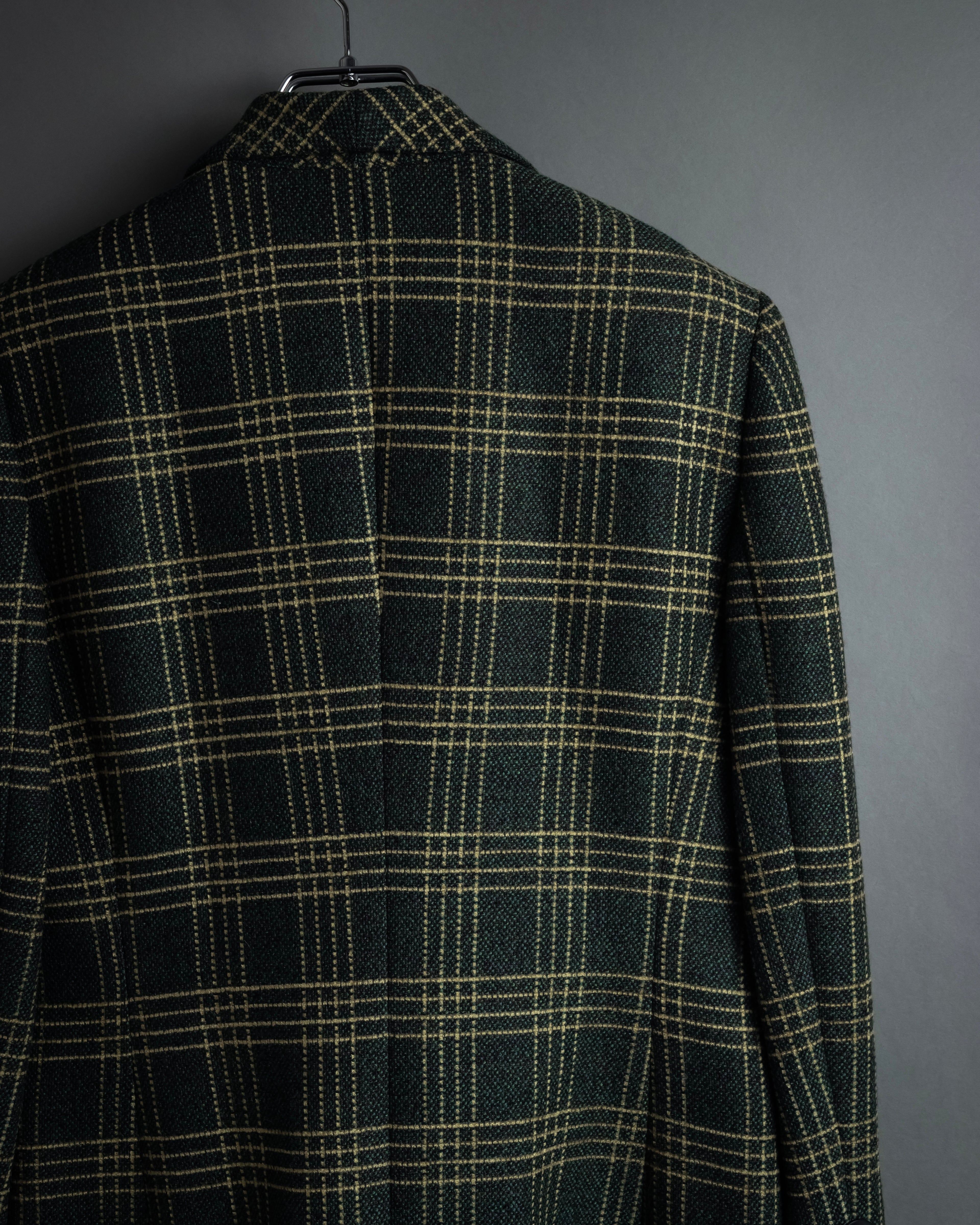 "Christian Dior" Windowpane check tailored jacket