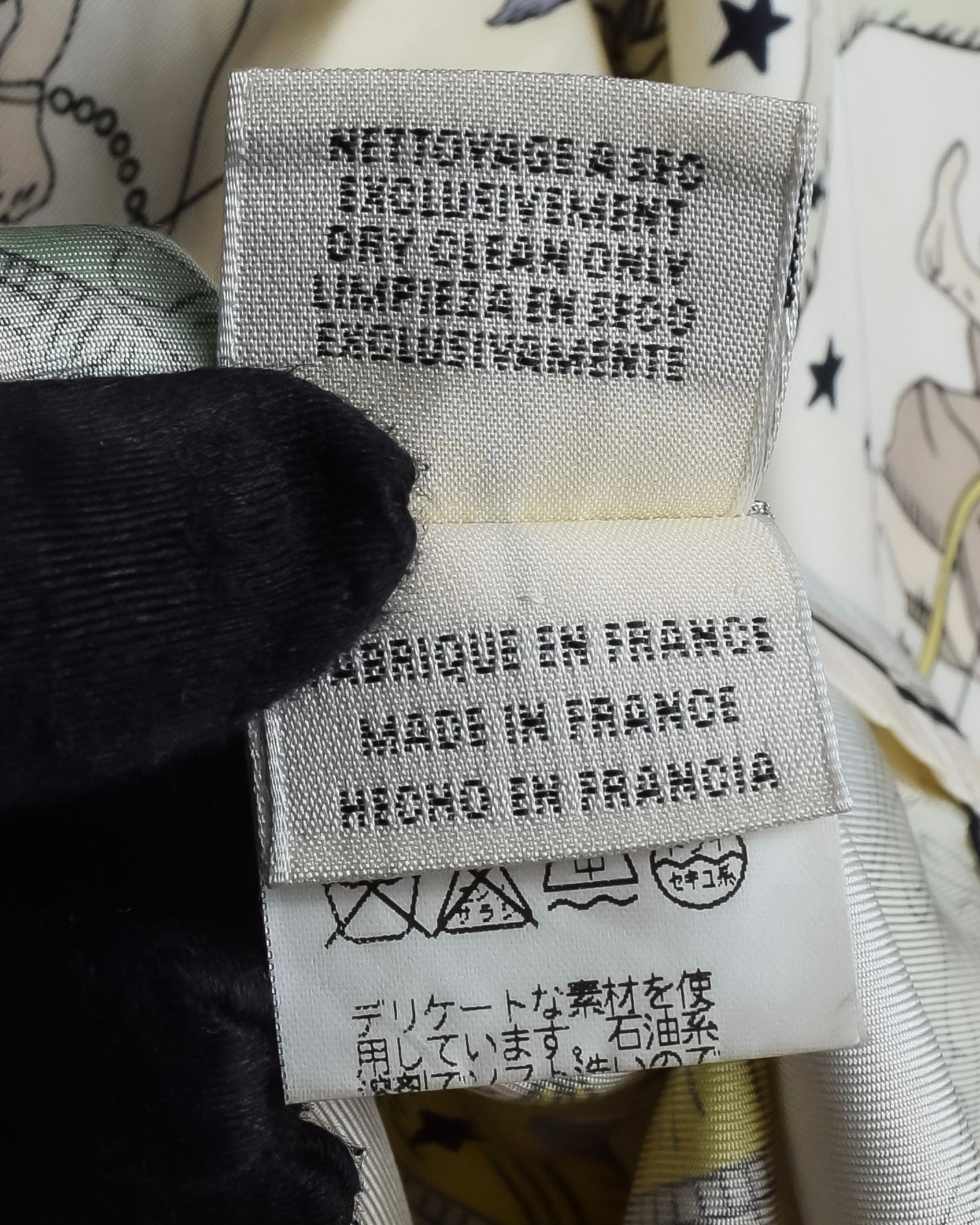 "HERMES" Margiela period Les Étoiles, Stars silk shirt