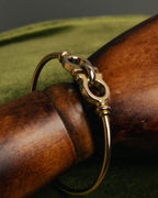 “Salvatore Ferragamo” 90’s-00’s Gancini gold tone bangle bracelet