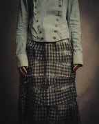 -SPECIAL- "tricot COMME des GARÇONS" 07SS Gingham check sheer tiered ruffle skirt