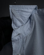 “HERMES” 80’s clou de selle-button jacquard dress shirt