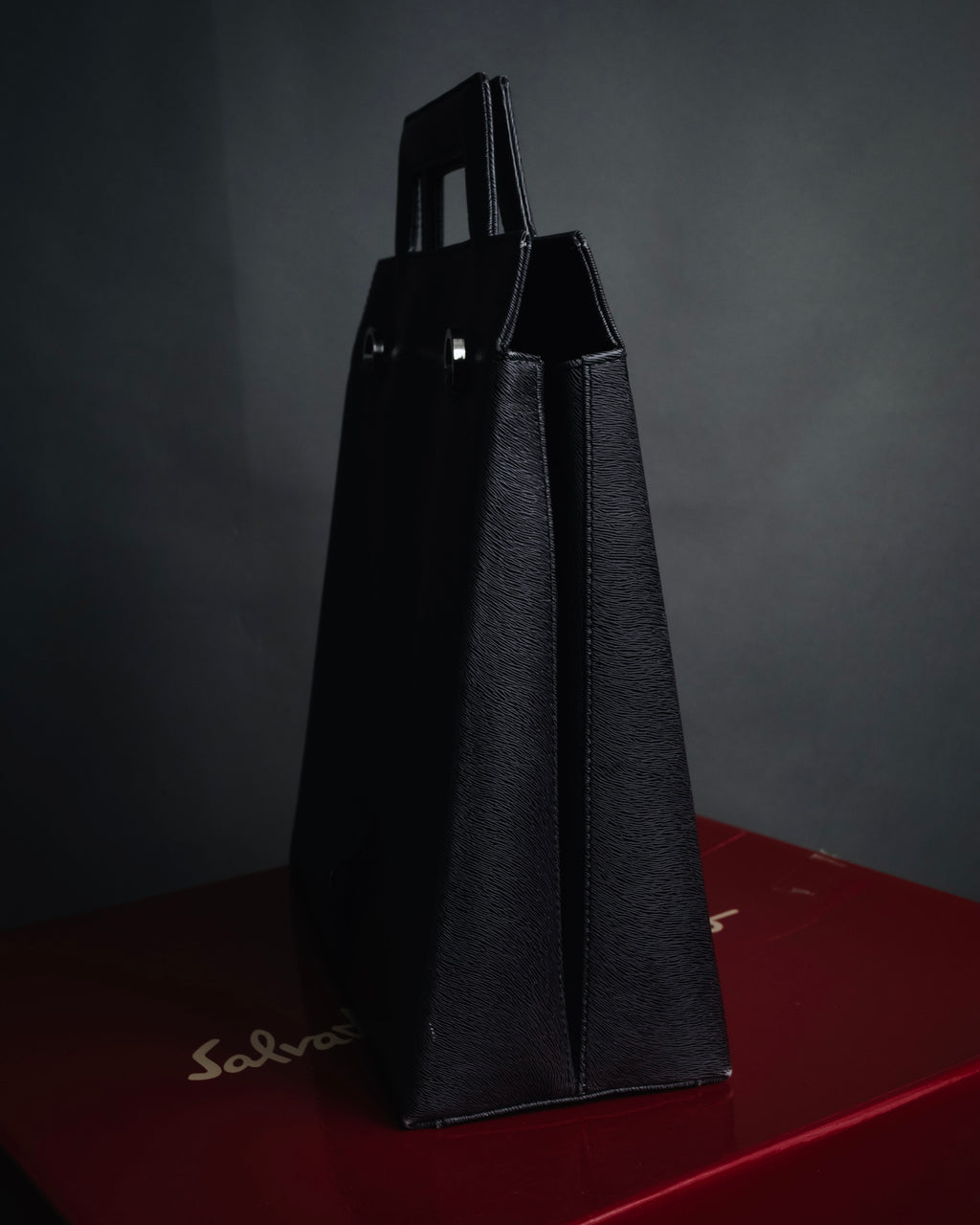 "Salvatore Ferragamo" 90’s structured gancini 2way top handle bag