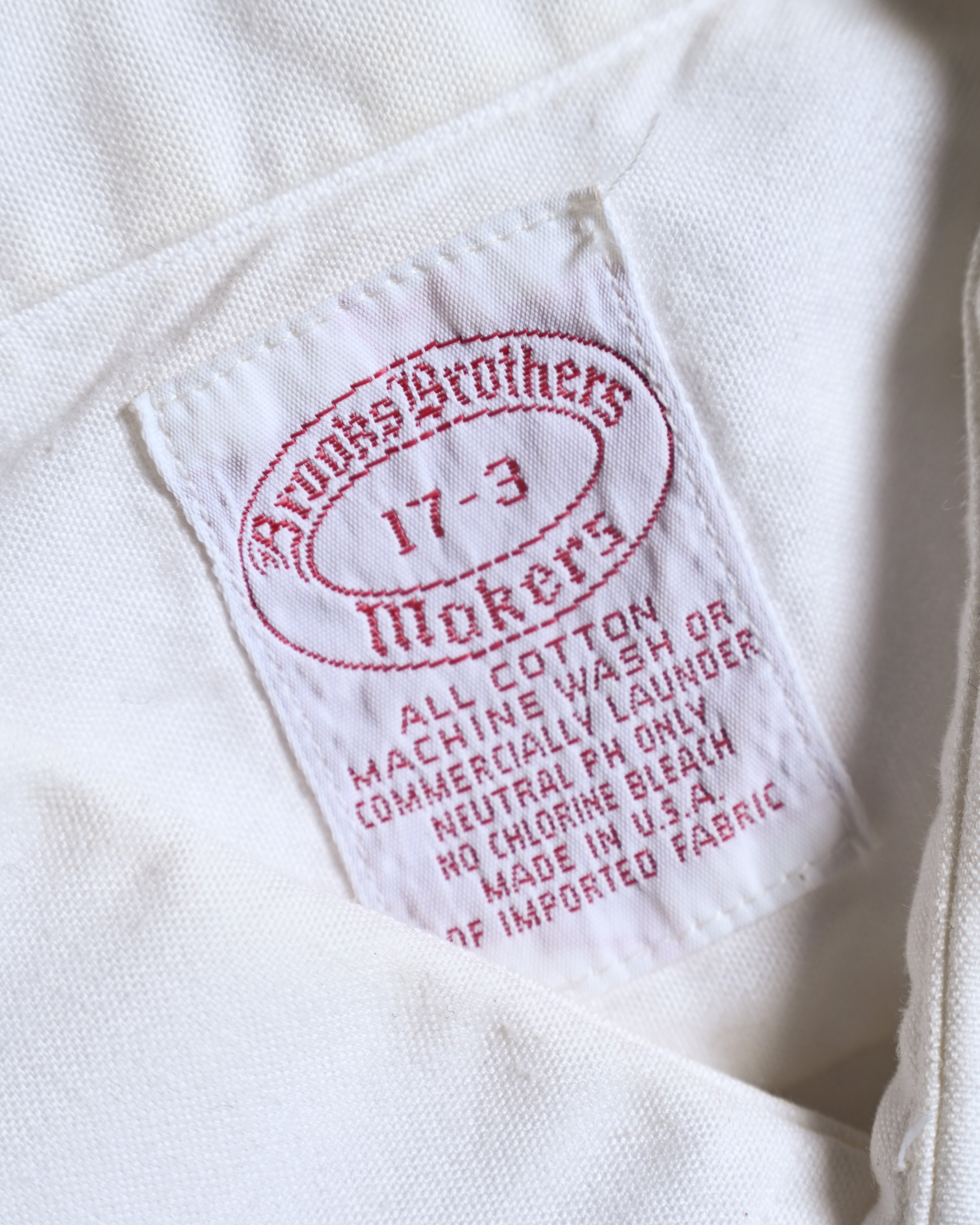BROOKS BROTHERS/ Relax Fit Cotton French Cuff Shirt White