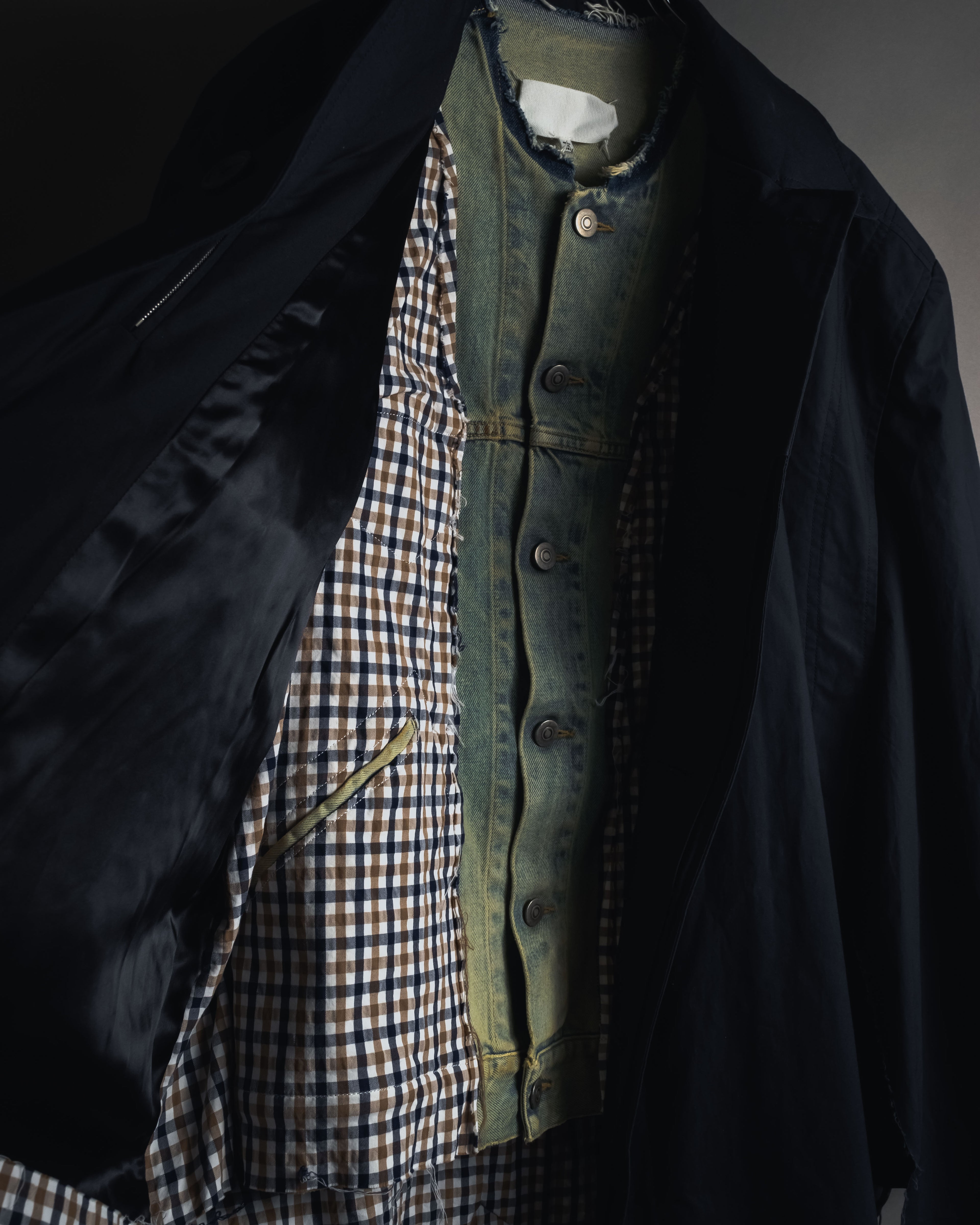 -SPECIAL- "Maison Margiela" 20SS Denim jacket Docking design coat