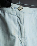 "CHANEL" Coco Mark button detail washed flared denim
