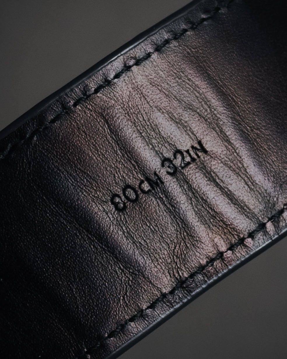 "BOTTEGA VENETA" 2000’s Intrecciato nappa leather grommet belt