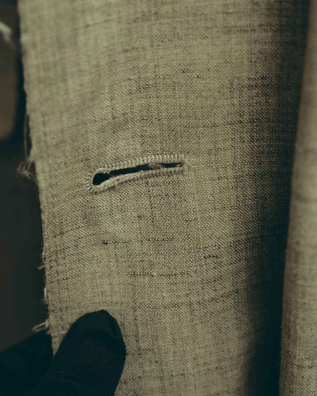 -SPECIAL- “Maison Martin Margiela” 2014SS raw-edge linen tailored jacket