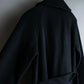 "Vintage large lapel design belted long gown coat"