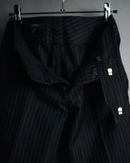 "GUCCI" 90’s-00’s signature hardware pinstripe wool slacks