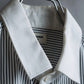 "YVES SAINT LAURENT" Fine pitch stripe pattern clerical design shirt