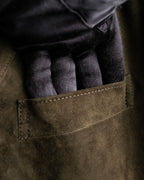 "Christian Dior" Nubuck leather oversized tailored jacket