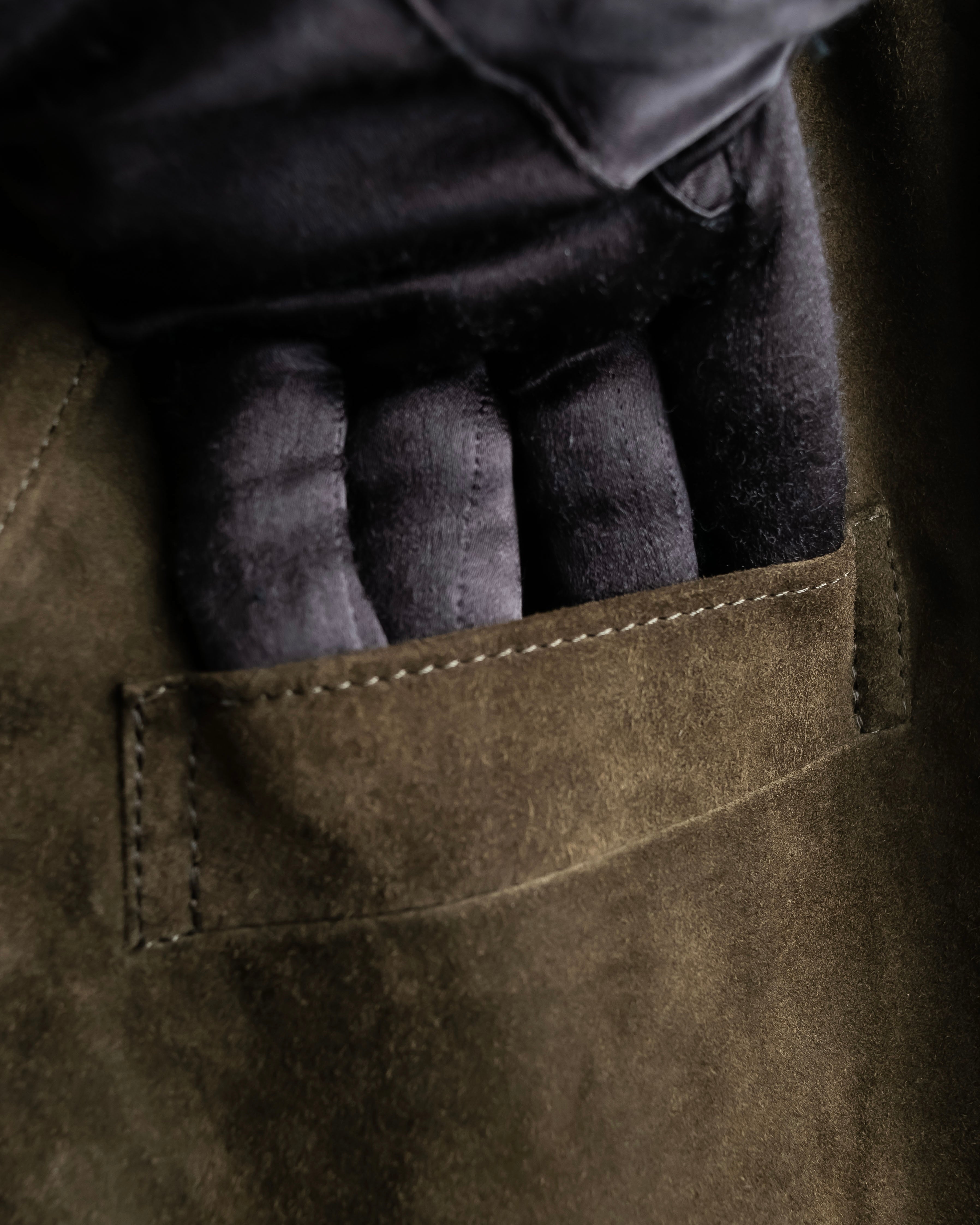 "Christian Dior" Nubuck leather oversized tailored jacket