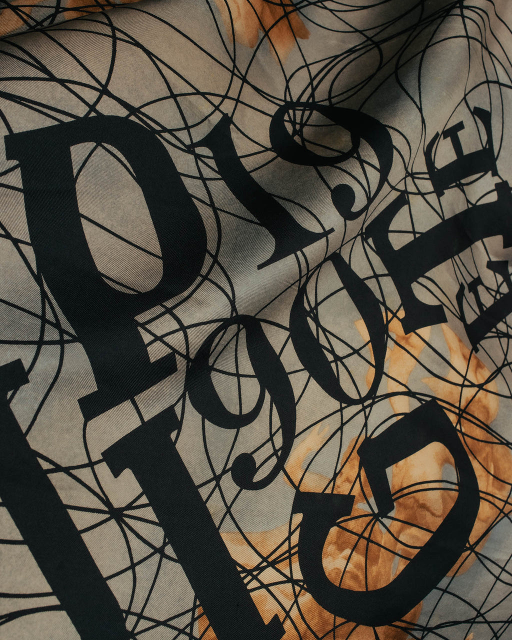 “Jean Paul Gaultier” 90’s-00’s Graphic logo scarf