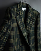 "Christian Dior" Windowpane check tailored jacket