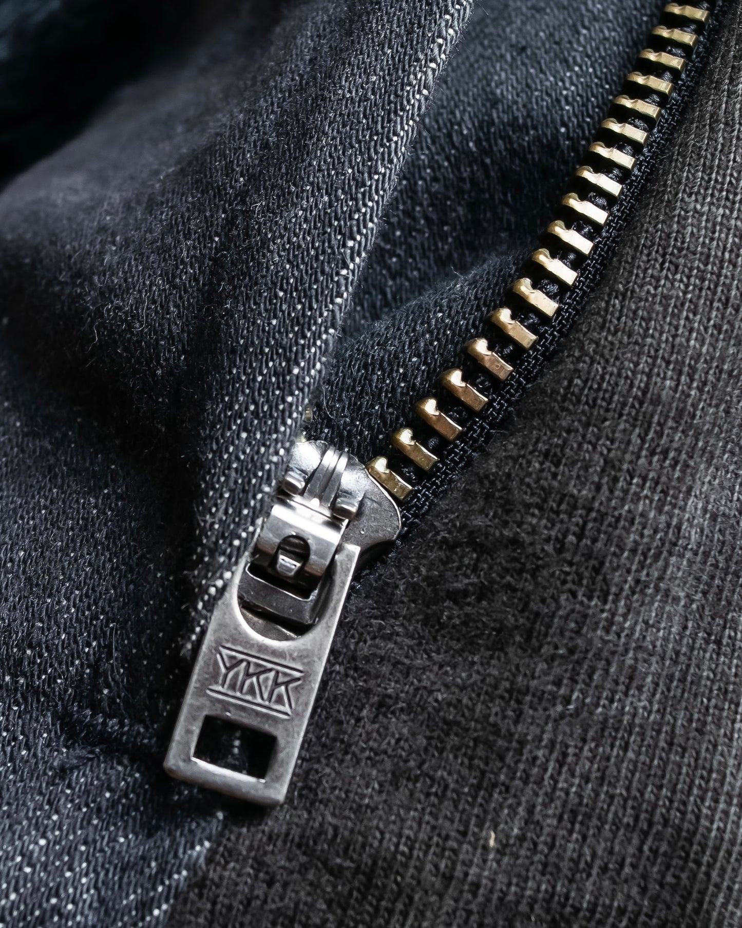 "HELMUT LANG" Fur docking denim switching design zipper best