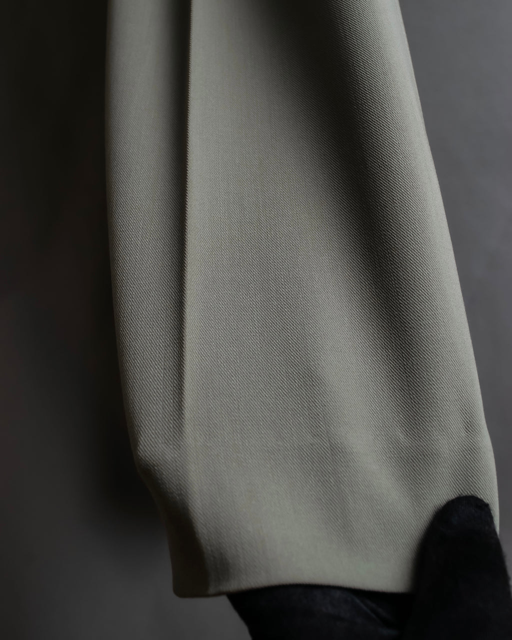 "HERMES" Margiela period silk wide straight slacks