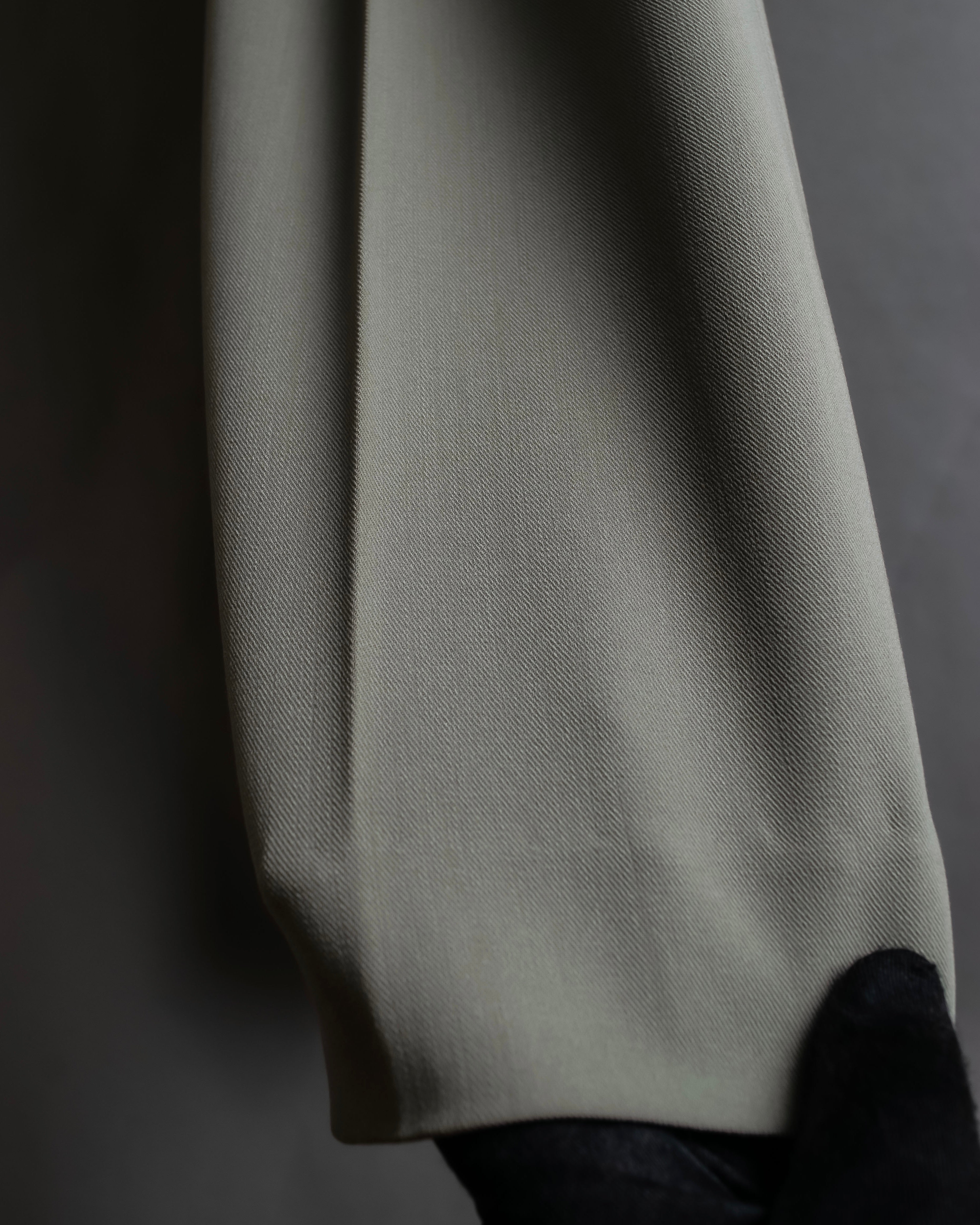 "HERMES" Margiela period silk wide straight slacks