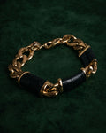 “LOEWE” 2008-2013 leather wrapped chain bracelet