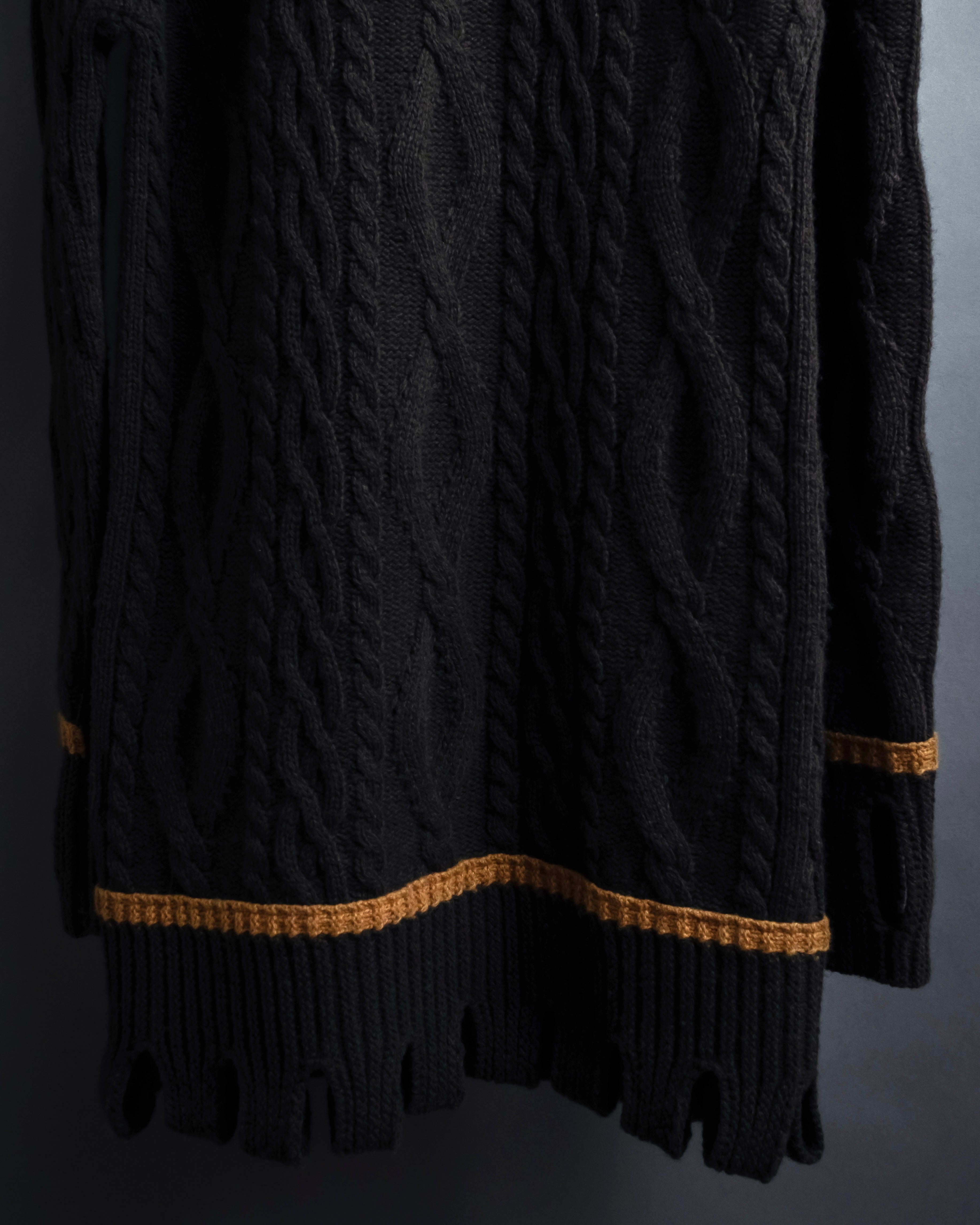 "Vivienne Westwood" Orb logo engraved cable knit cardigan