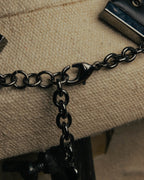 –SPECIAL– "Christian Dior" Late 2000s-2020s Eyelet leather choker necklace