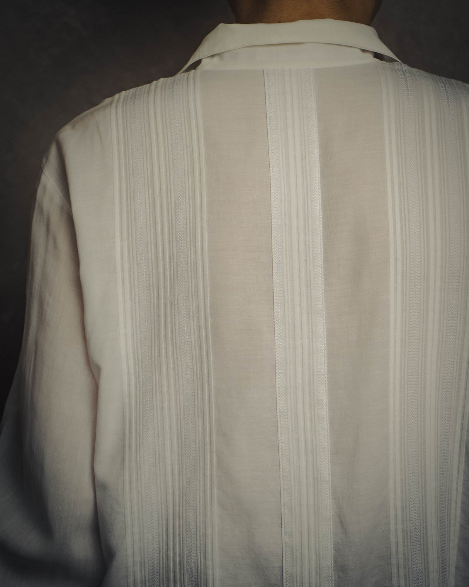 -SPECIAL- “Christian Dior” 90’s-00’s pleated bib dress shirt