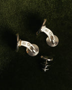 “Georg Jensen” 70’s Sterling silver round cufflinks
