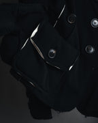 "Donna Karan" Contrast piped tailored jacket