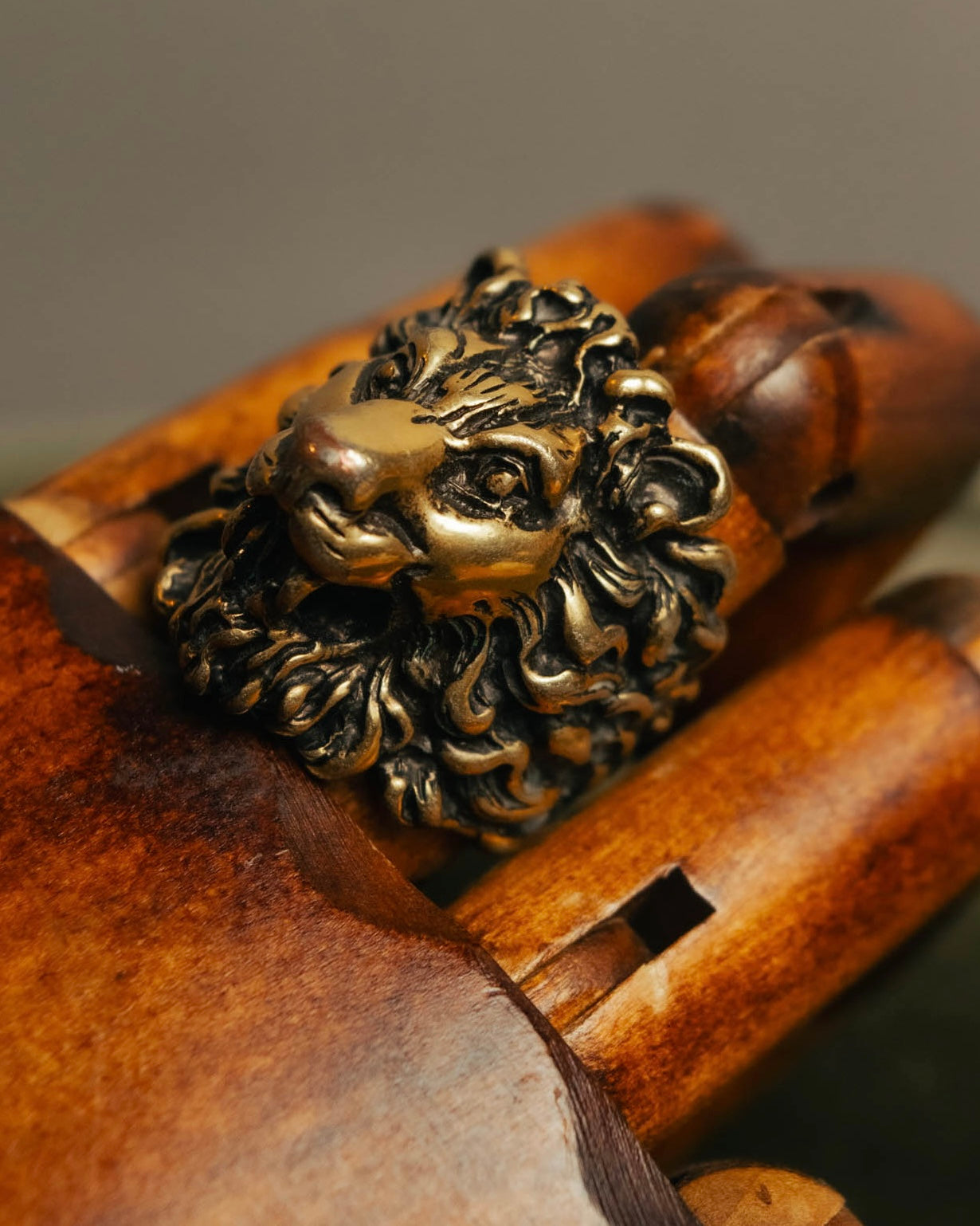 “GUCCI” 2010’s-20’s lion head sculptural ring