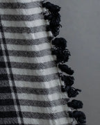 "Vintage houndstooth combination pattern large stole"