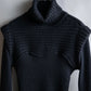 "FENDI" Bustier docking shape ribbed turtleneck knit