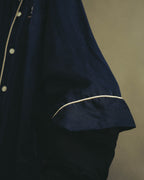 "Yves Saint Laurent" 90's-00's Herringbone silk pajama shirt