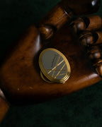 "BALMAIN" Abstract line motif scarf clip pendant