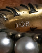 "Christian Dior" Eternity design pearl arrangement gold ring