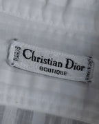 "Christian Dior" 90's Logo engraved striped shirt