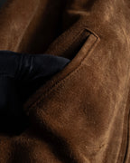 "SEAHOP" Ribbed design suede leather blouson