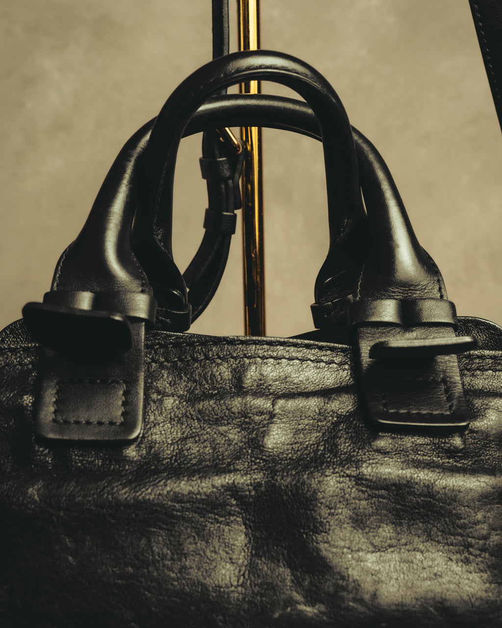 "Chloé" 00's Textured leather satchel bag